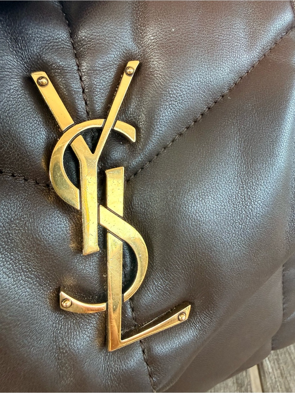 Saint Laurent YSL Loulou Puffer Medium Dark Ganache Lambskin Shoulder Bag - Picture 6 of 16